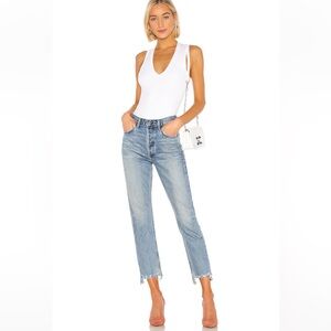 Citizen of Humanity Charlotte Crop High Rise Straight in color worthwhile